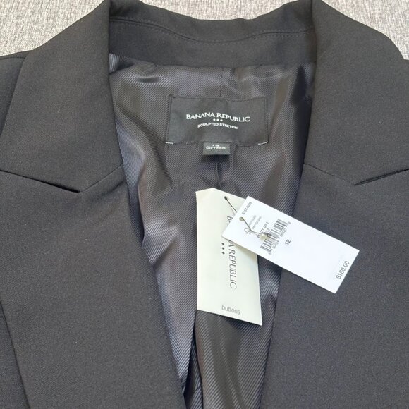 Banana Republic Sculpted Suit Blazer, Size 12 - Picture 7 of 9